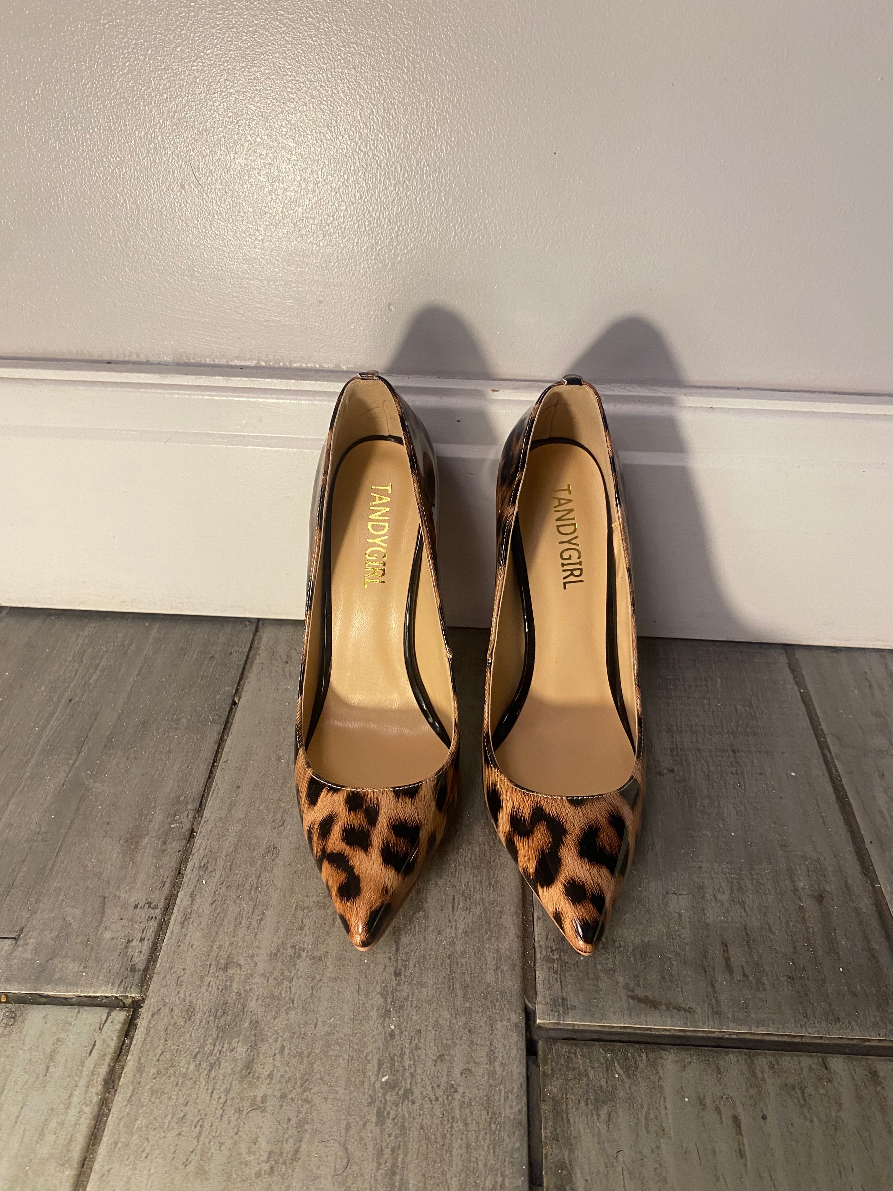 Y2K Leopard Print Stiletto Heels - UK 3.5