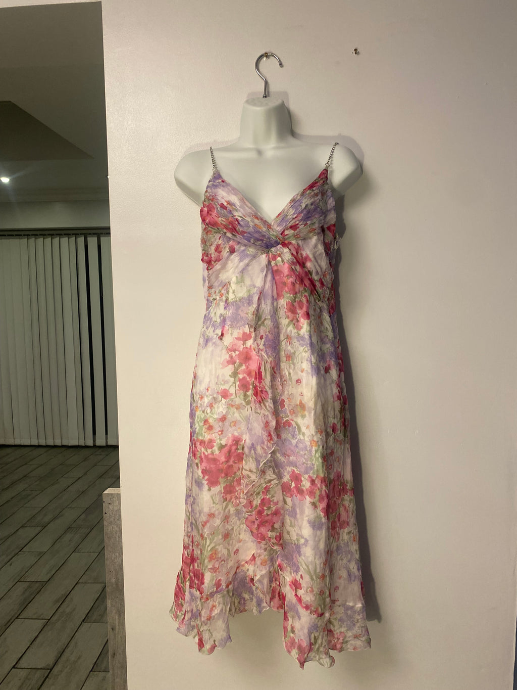 Floral Ruffle Dress - M