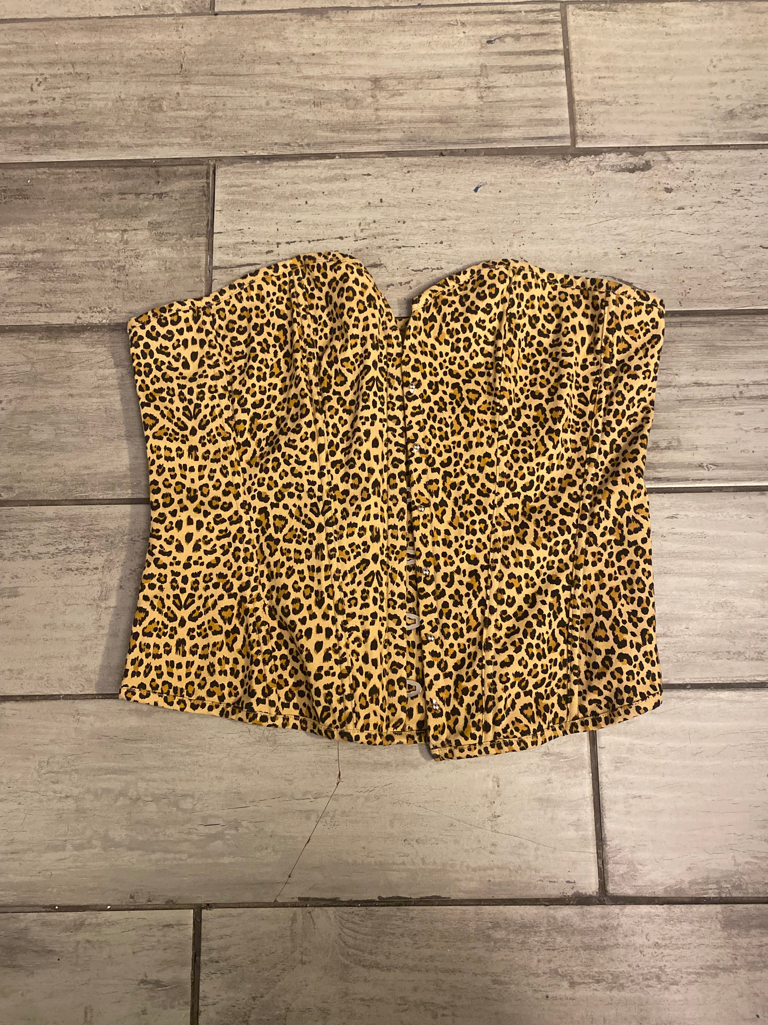 Leopard Print Bandeau Top - L