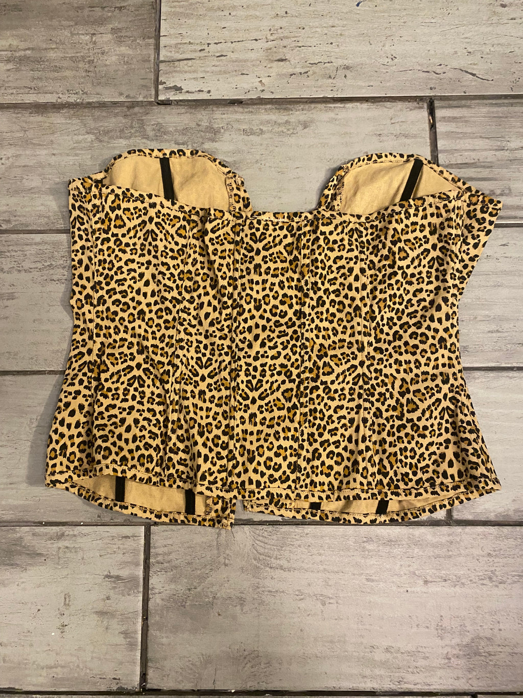 Leopard Print Bandeau Top - L