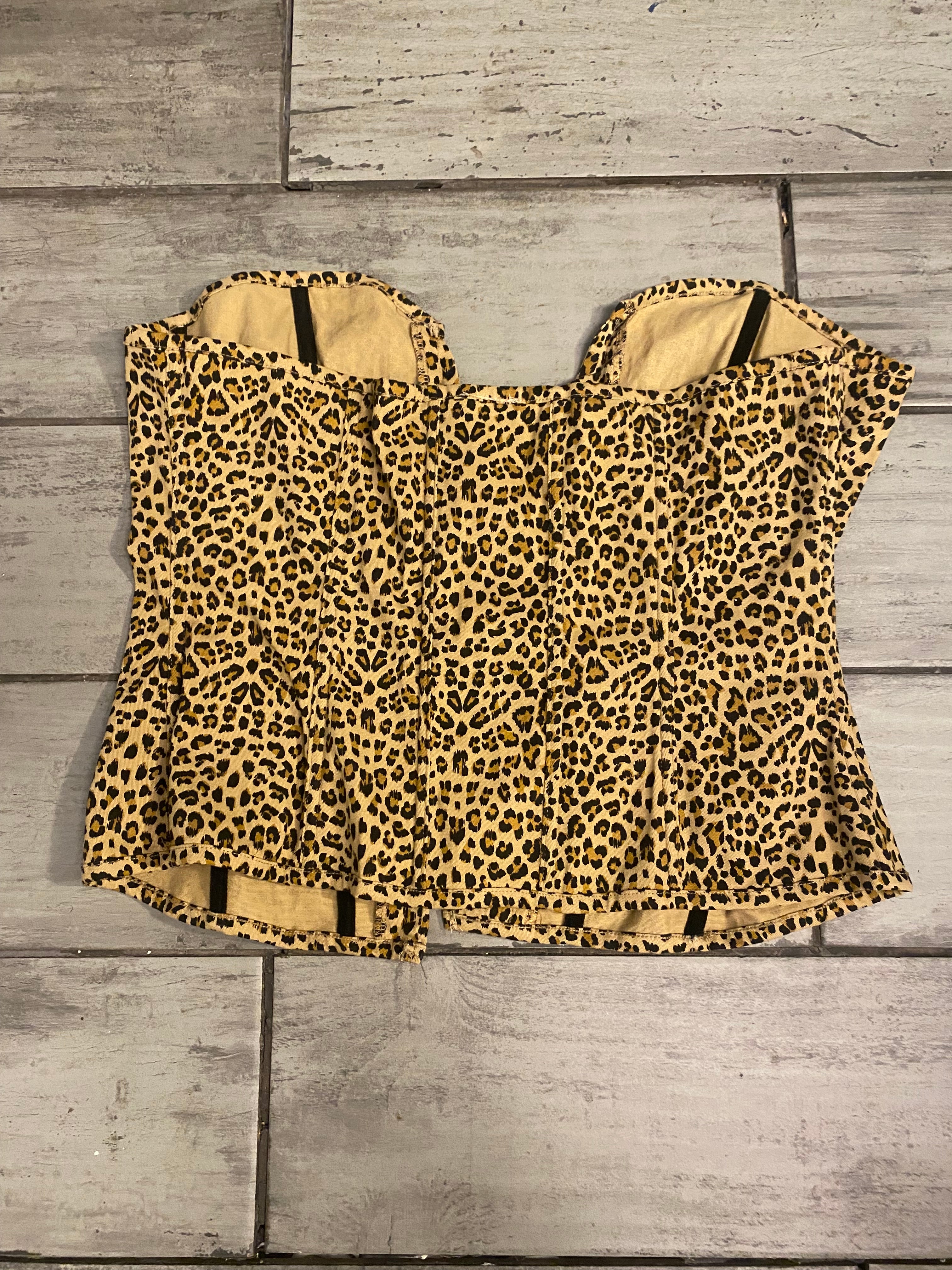 Leopard Print Bandeau Top - L