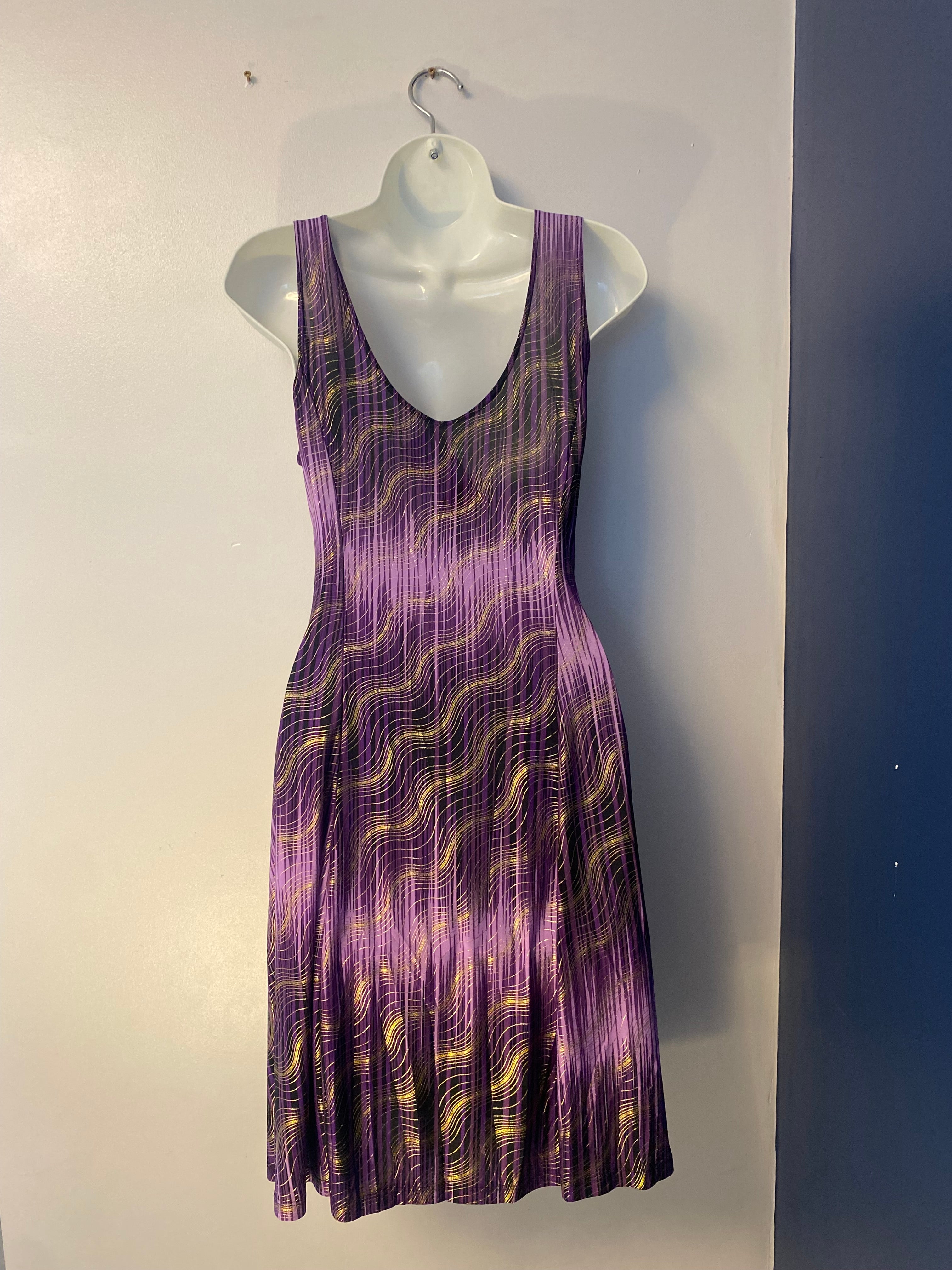 2000s Purple Midi Dress